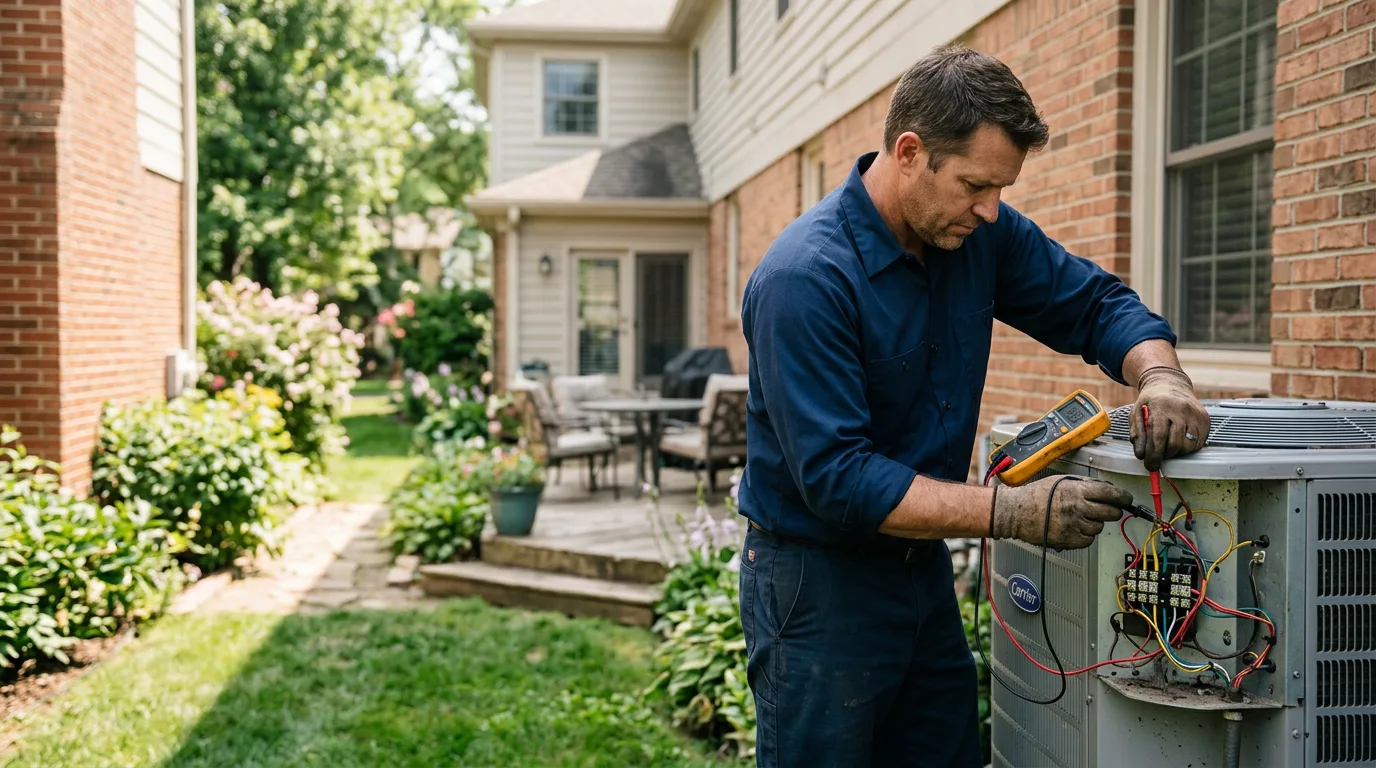 HVAC technician working near Fombell, PA